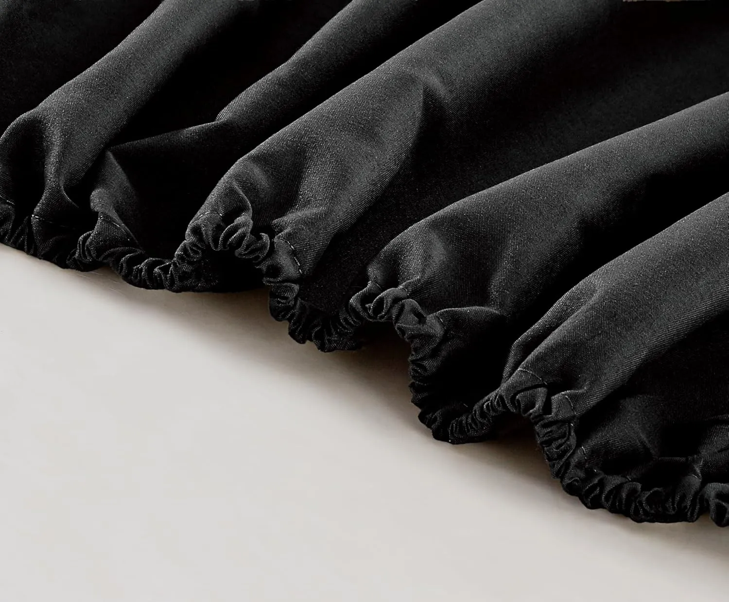 Chezmoi Collection 6-Piece Black Sheet Set California King - Extra Soft Breathable Brushed Microfiber Bed Sheets with 15" Deep Pocket & 4 Pillowcases