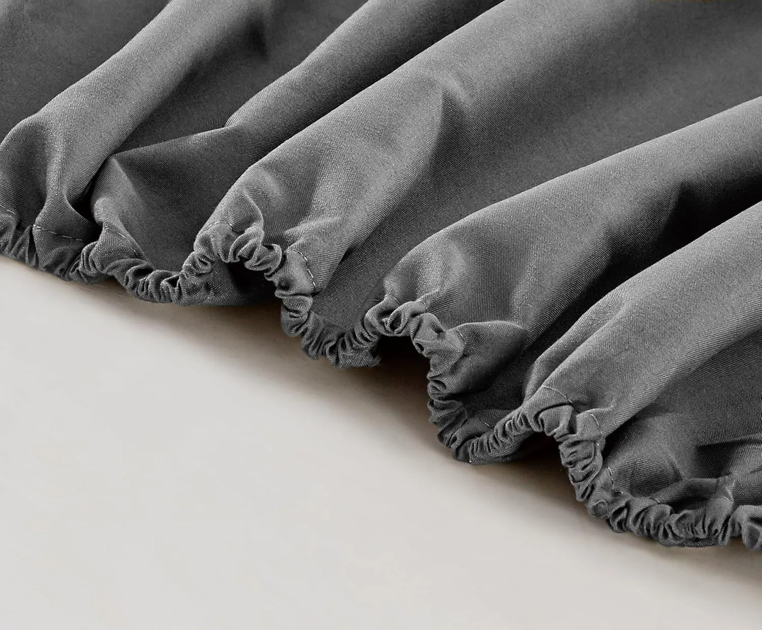 Chezmoi Collection 6-Piece Gray Sheet Set California King - Extra Soft Breathable Brushed Microfiber Bed Sheets with 15" Deep Pocket & 4 Pillowcases