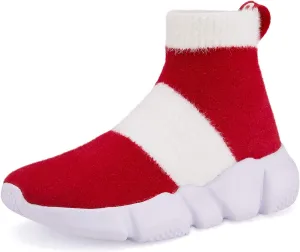 CHUI Boys Girls Breathable Sneakers Mesh Lightweight Easy Walk Casual Slip-On Athletic Running Walking Shoes