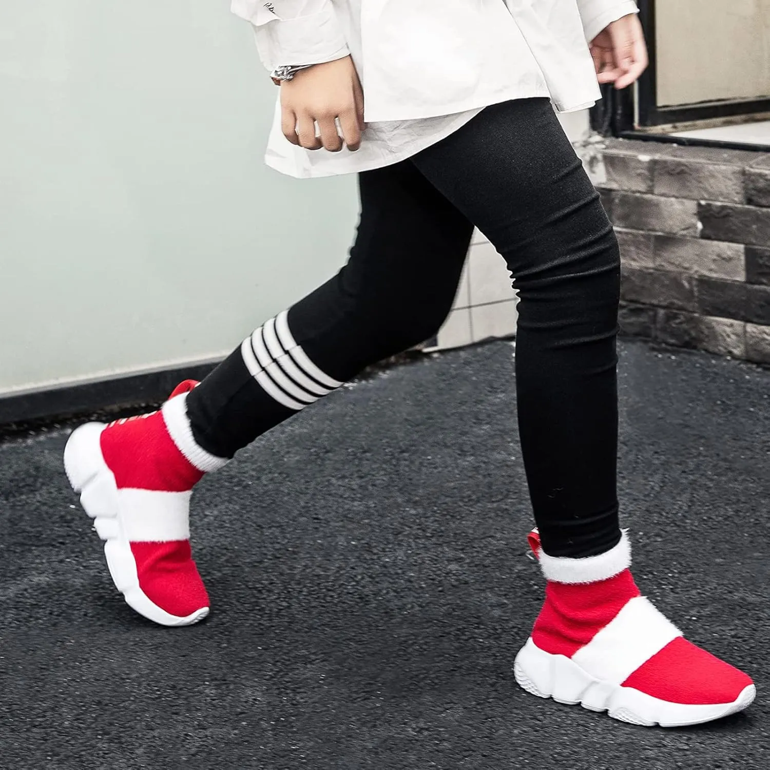 CHUI Boys Girls Breathable Sneakers Mesh Lightweight Easy Walk Casual Slip-On Athletic Running Walking Shoes