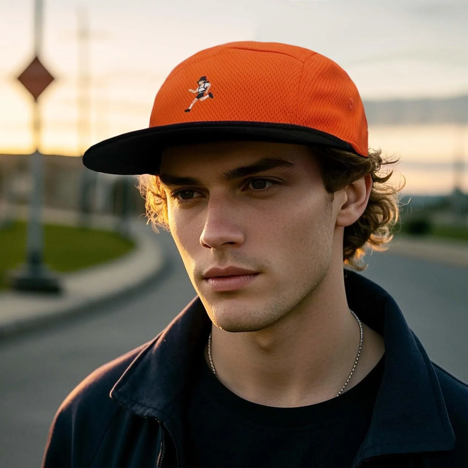 Clakllie Quick Dry 5 Panel Hat Summer Mesh Baseball Cap Flat Brim Trucker Hats Snapback Ball Cap Breathable Golf Dad Hats