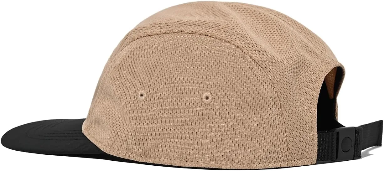 Clakllie Quick Dry 5 Panel Hat Summer Mesh Baseball Cap Flat Brim Trucker Hats Snapback Ball Cap Breathable Golf Dad Hats