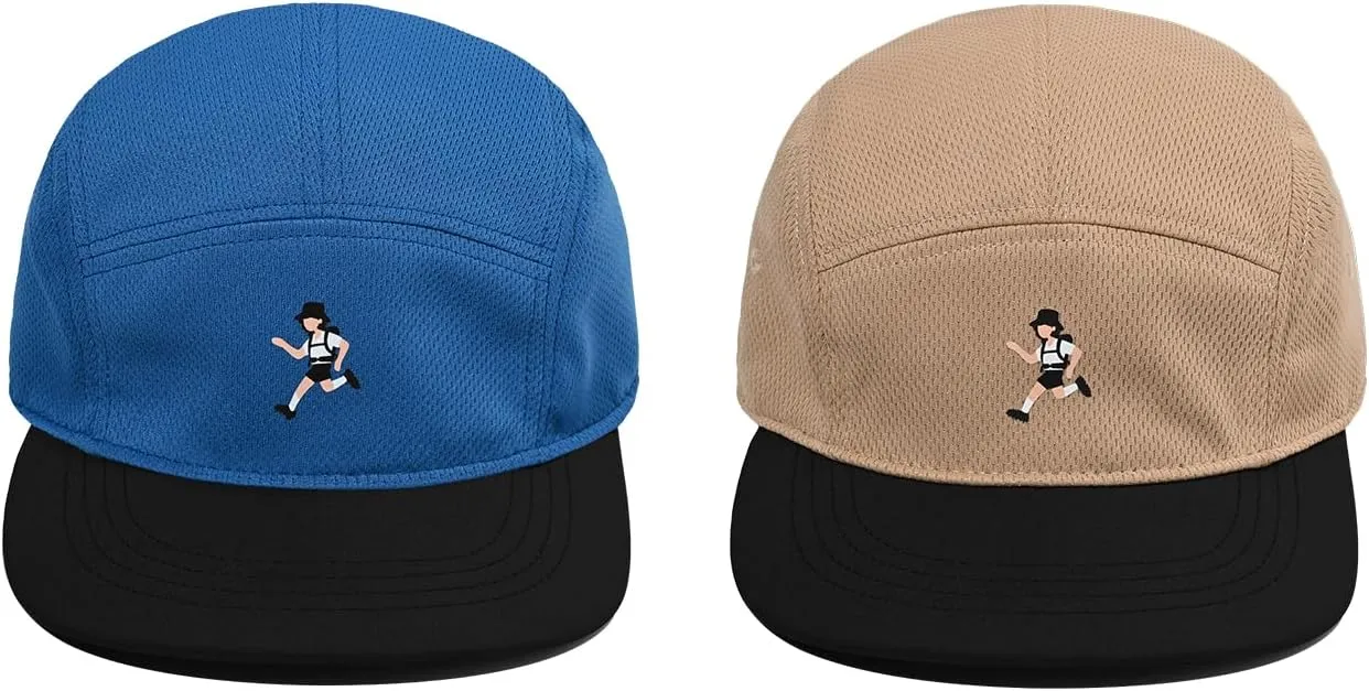 Clakllie Quick Dry 5 Panel Hat Summer Mesh Baseball Cap Flat Brim Trucker Hats Snapback Ball Cap Breathable Golf Dad Hats