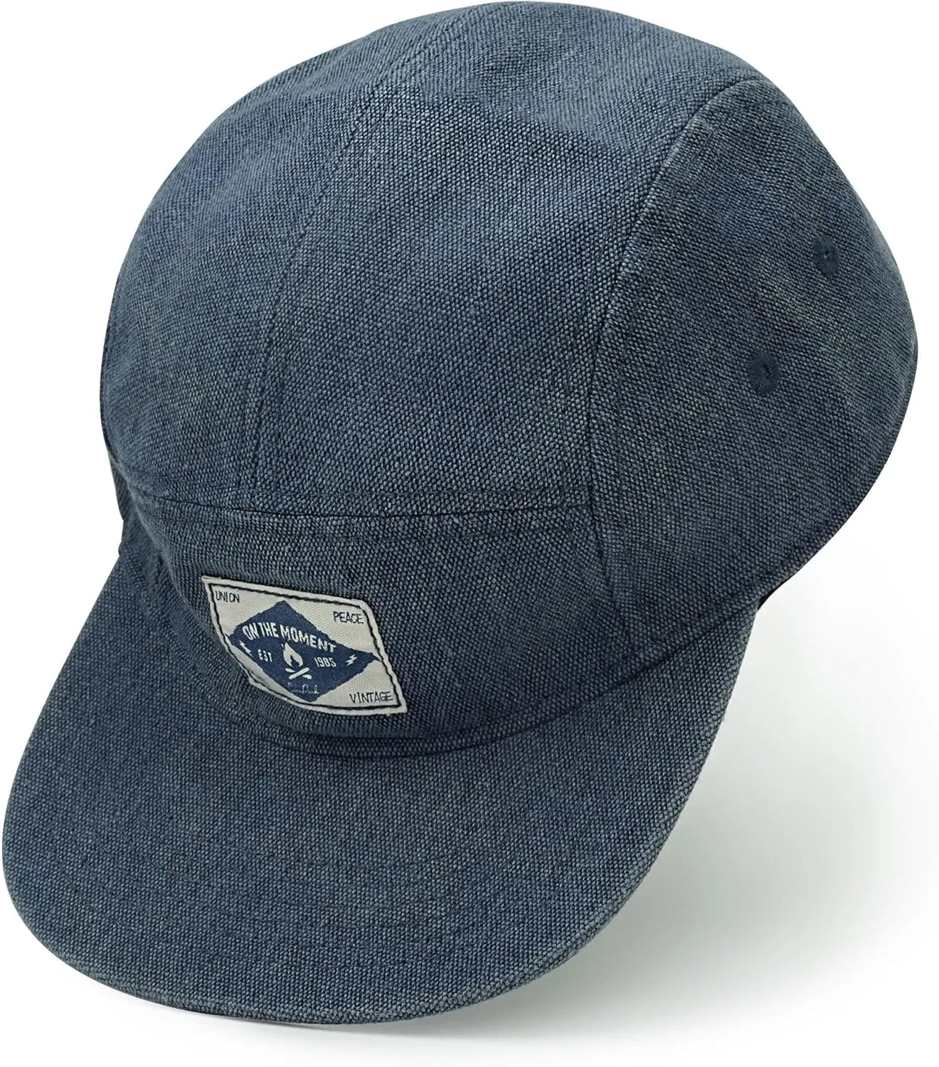 CLAPE Snapback 5 Panel Hat for Men Women Washed Cotton Flat Bill Baseball Cap Strapback Hip Hop Biker Board Cap