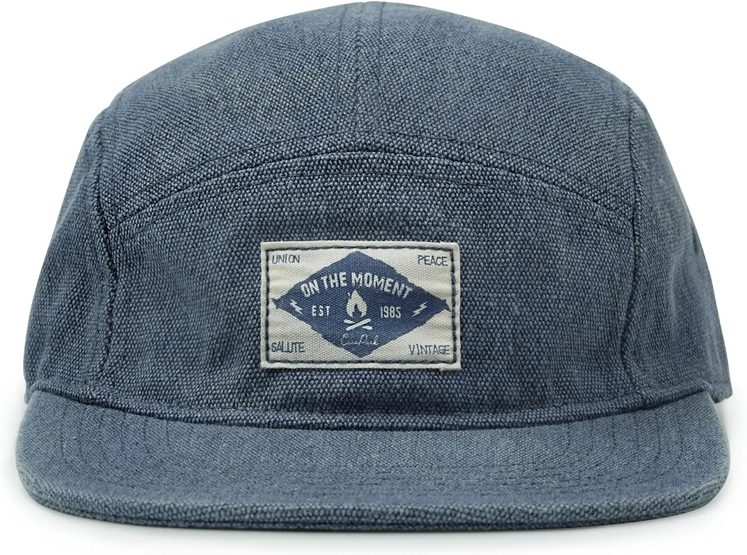 CLAPE Snapback 5 Panel Hat for Men Women Washed Cotton Flat Bill Baseball Cap Strapback Hip Hop Biker Board Cap