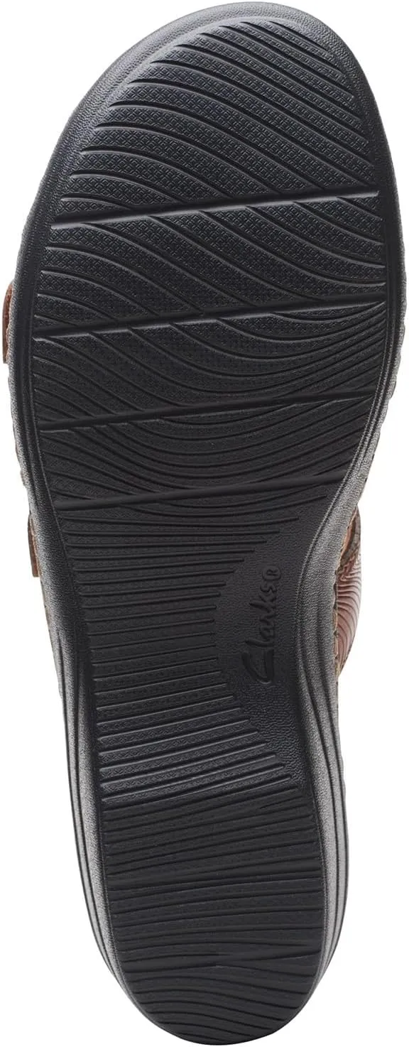 Clarks womens Merliah Karli Sandal, Tan Leather, 8.5 US
