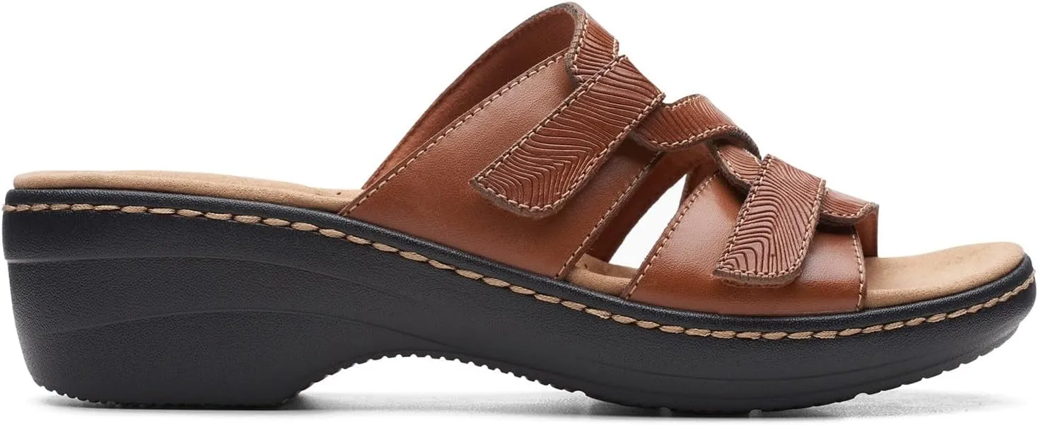 Clarks womens Merliah Karli Sandal, Tan Leather, 8.5 US