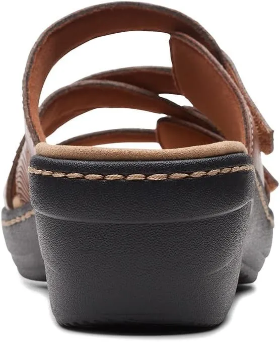Clarks womens Merliah Karli Sandal, Tan Leather, 8.5 US