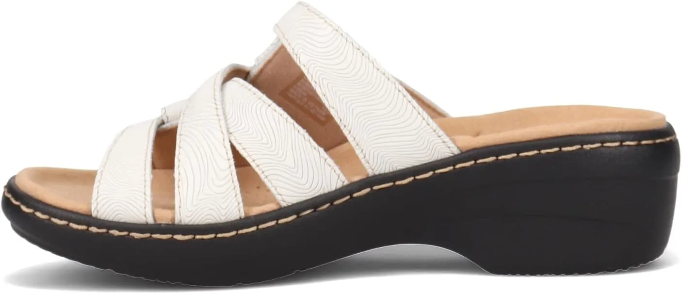 Clarks Women's Merliah Karli Sandal, White, 6