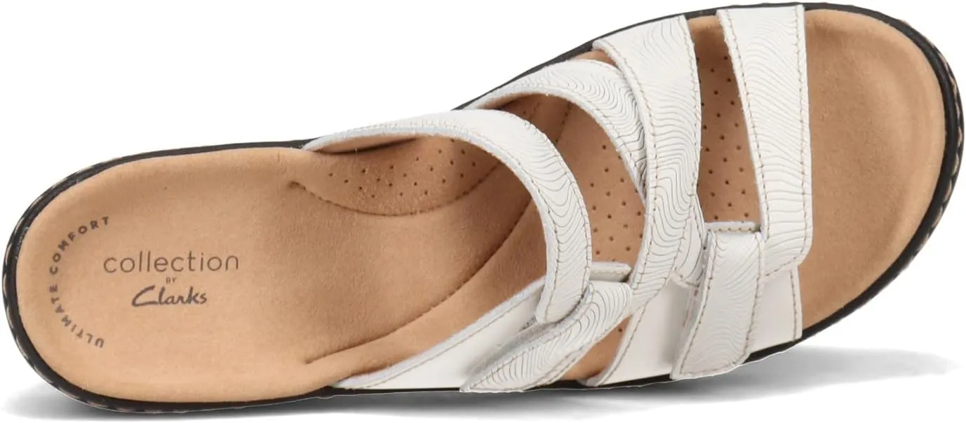 Clarks Women's Merliah Karli Sandal, White, 6