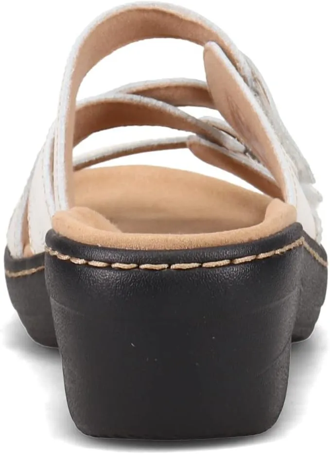 Clarks Women's Merliah Karli Sandal, White, 6