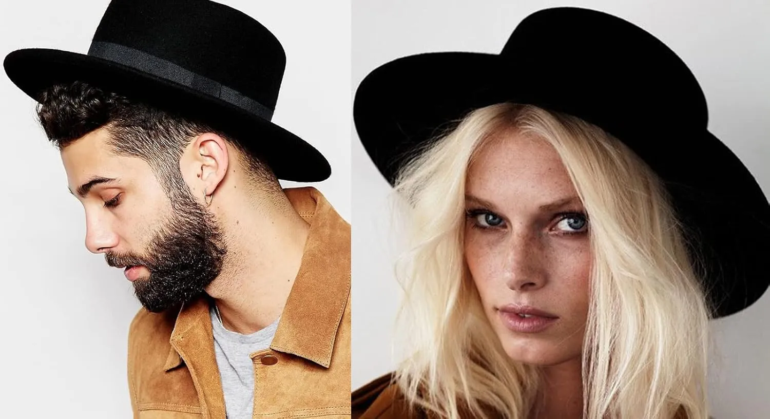 Classic Flat Top Fedora for Women - Mens Bowknot Porkpie Felt Boater Hat (Size: S-M)