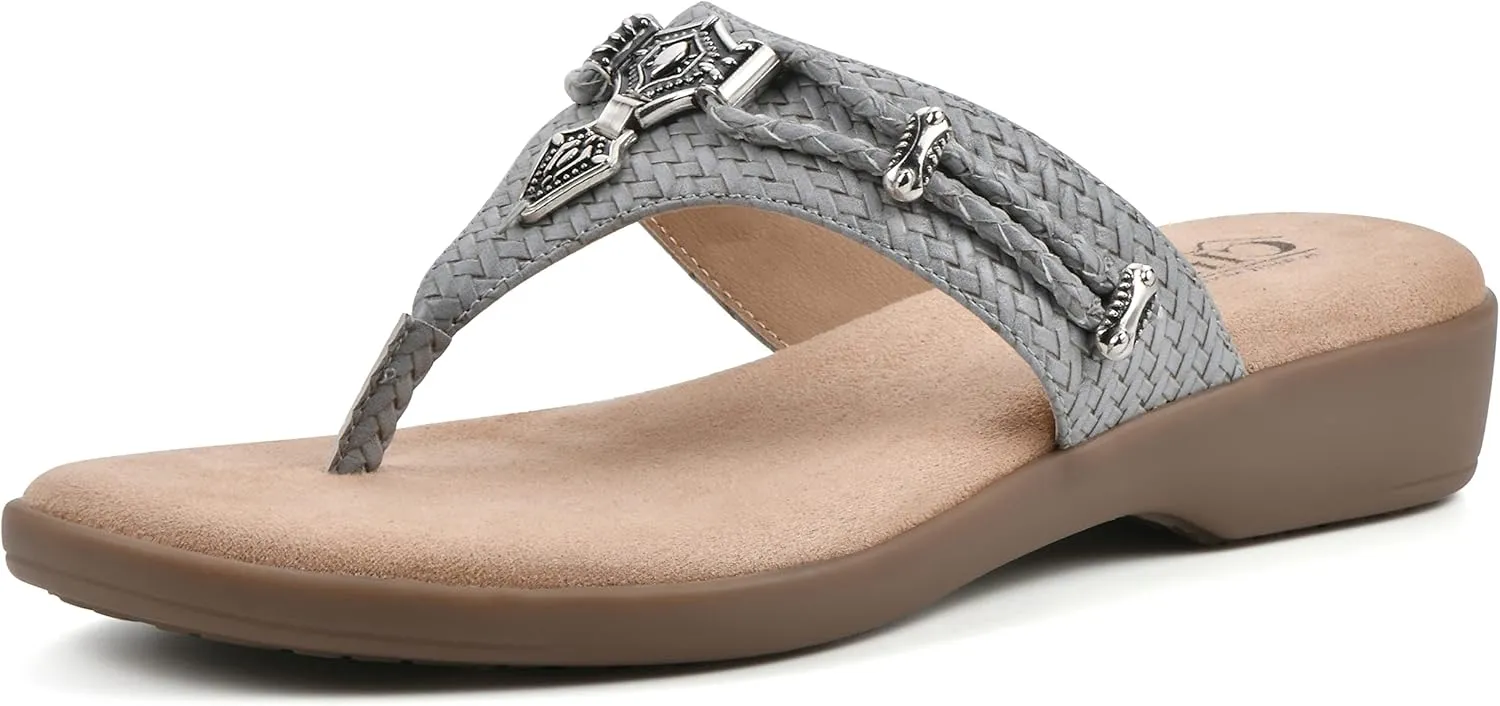 CLIFFS BY WHITE MOUNTAIN Women's Bailee Cushioned Flip Flop Sandal