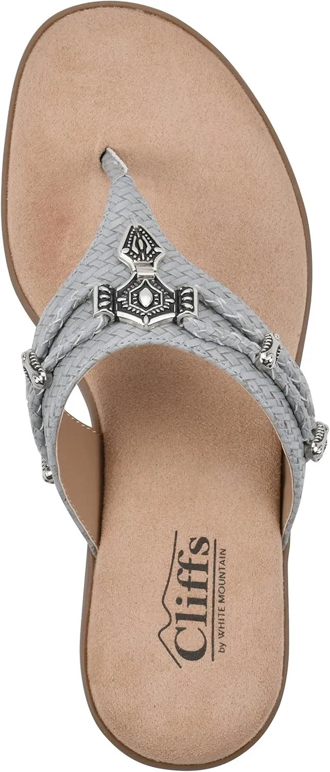 CLIFFS BY WHITE MOUNTAIN Women's Bailee Cushioned Flip Flop Sandal