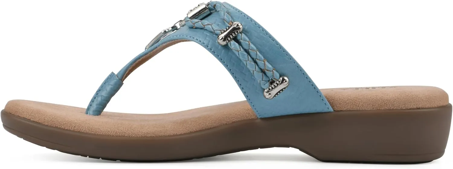 CLIFFS BY WHITE MOUNTAIN Women's Bailee Cushioned Flip Flop Sandal