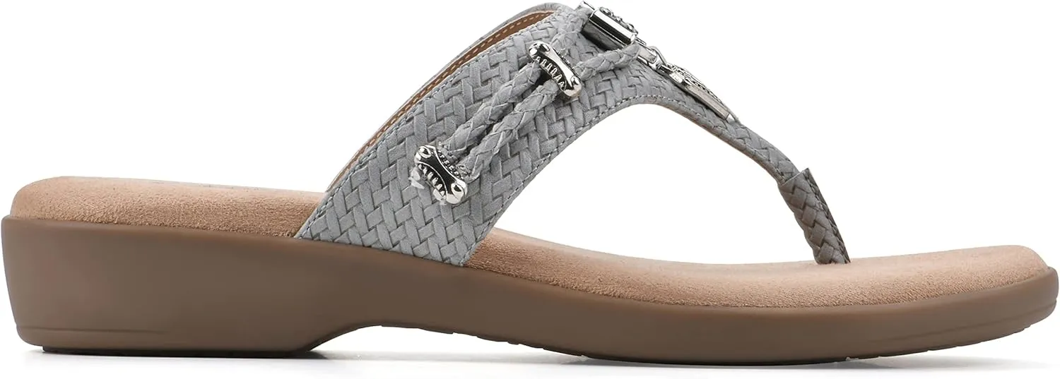 CLIFFS BY WHITE MOUNTAIN Women's Bailee Cushioned Flip Flop Sandal