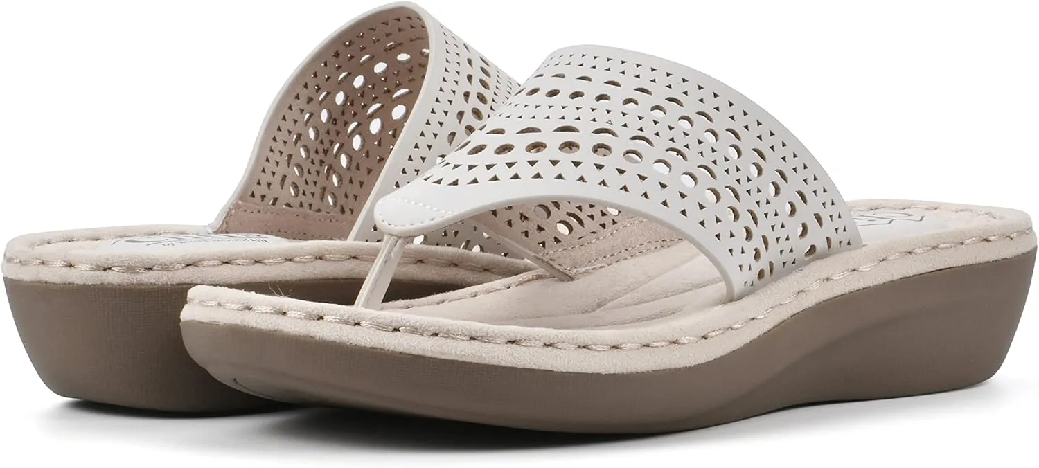 CLIFFS BY WHITE MOUNTAIN Women's Compact Wedge Sandal