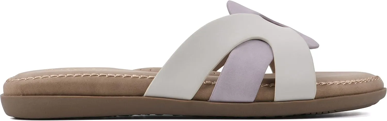 CLIFFS BY WHITE MOUNTAIN Women's Fortunate Woven Slide Sandal