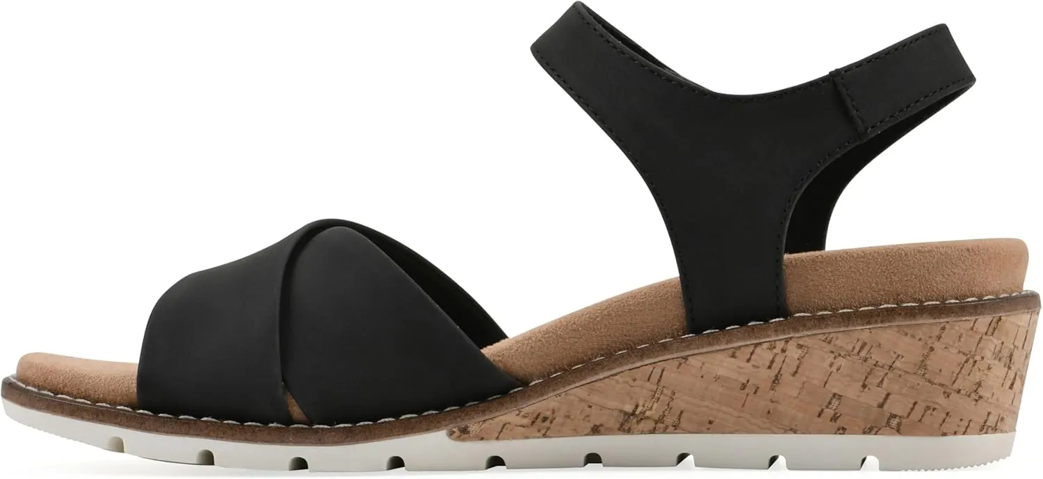 CLIFFS BY WHITE MOUNTAIN Women's Tinna Cork Wedge Sandal
