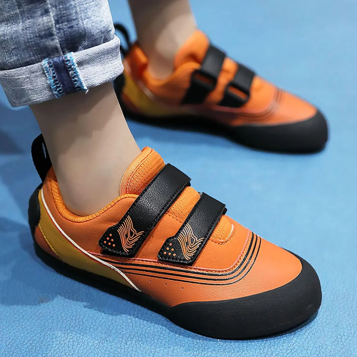 Climbing Shoes Mens Light Anti-Slip Indoor Outdoor Rock Climbing Sneaker for Beginners Professional Climbers