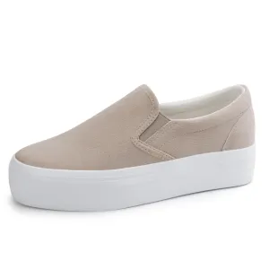 Cloud-based Beige JABASIC Loafer Shoes On Loafers Comfortable 6 Slip Platform Best bargain Casual