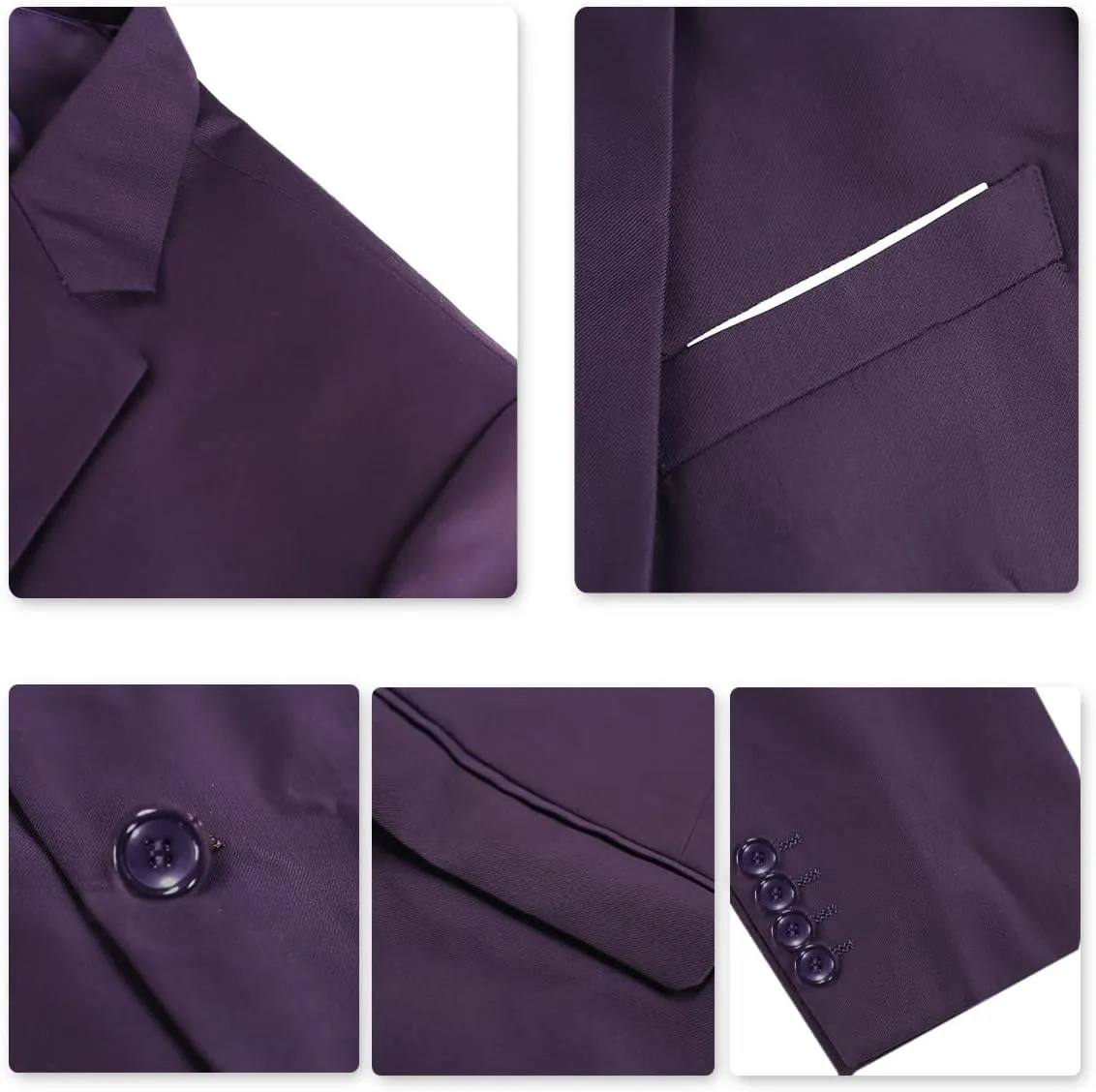 Cloudstyle Men's 2-Piece Suits Slim Fit 1 Button Dress Suit Jacket Blazer & Pants Set