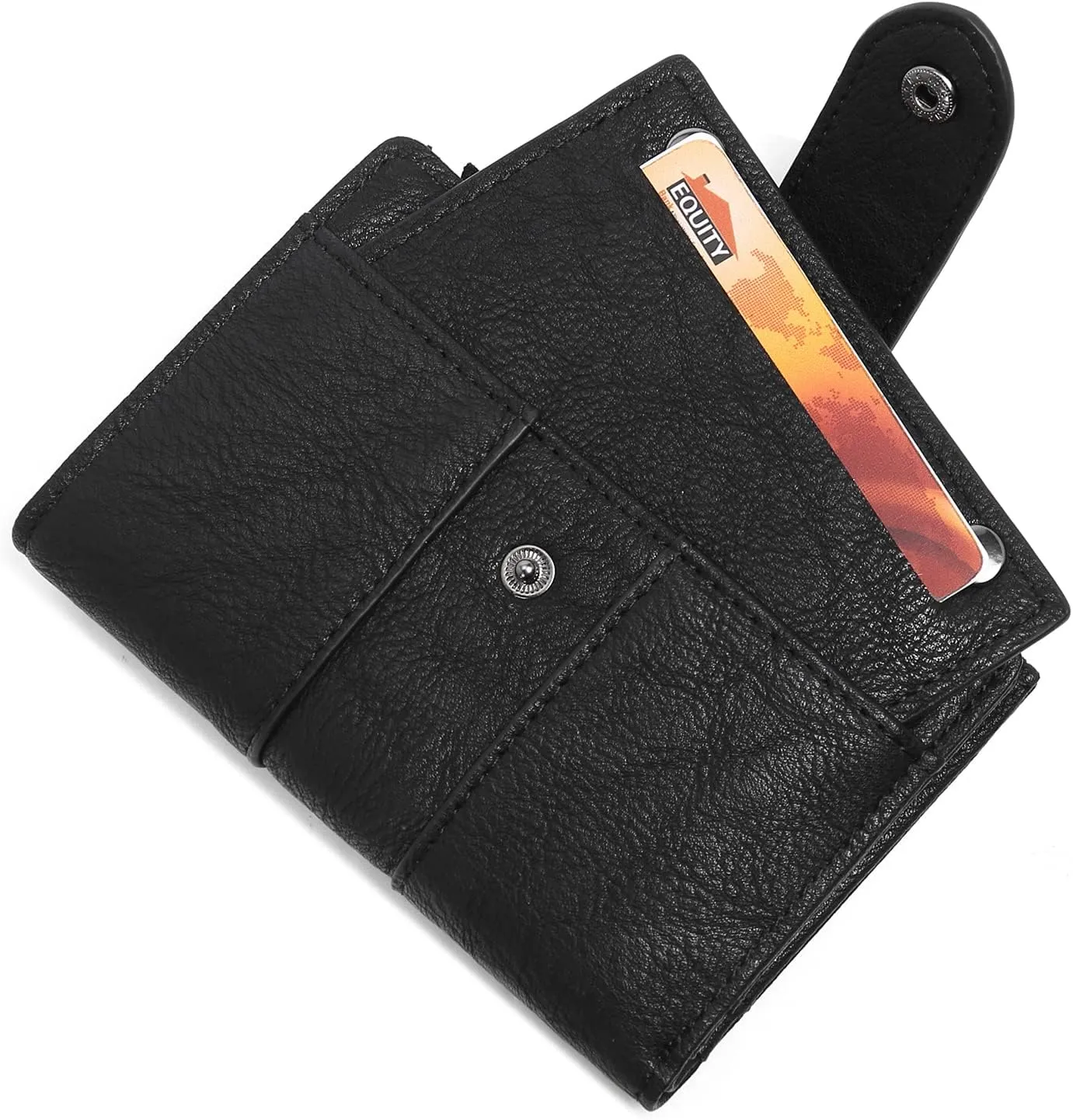 CLUCI Small Wallet for Women Leather Slim Womens Wallet Bifold Multi Card Holder Organizer Designer with Removable ID Window