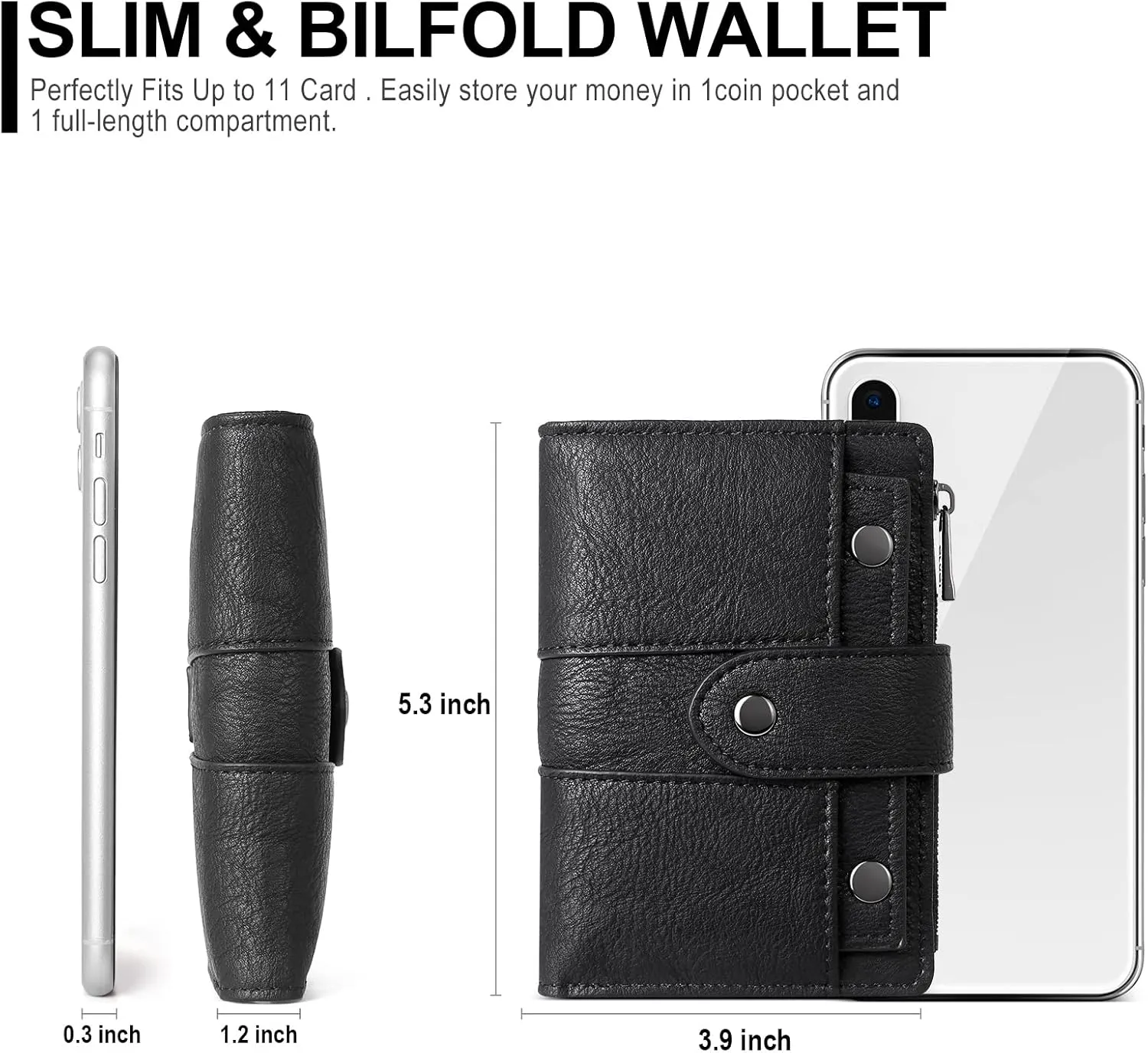 CLUCI Small Wallet for Women Leather Slim Womens Wallet Bifold Multi Card Holder Organizer Designer with Removable ID Window