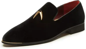 CMM Men's Metallic Penny Slippers Flats Velvet Loafers Slip-On Dress Plus Size Shoes Size 6-13