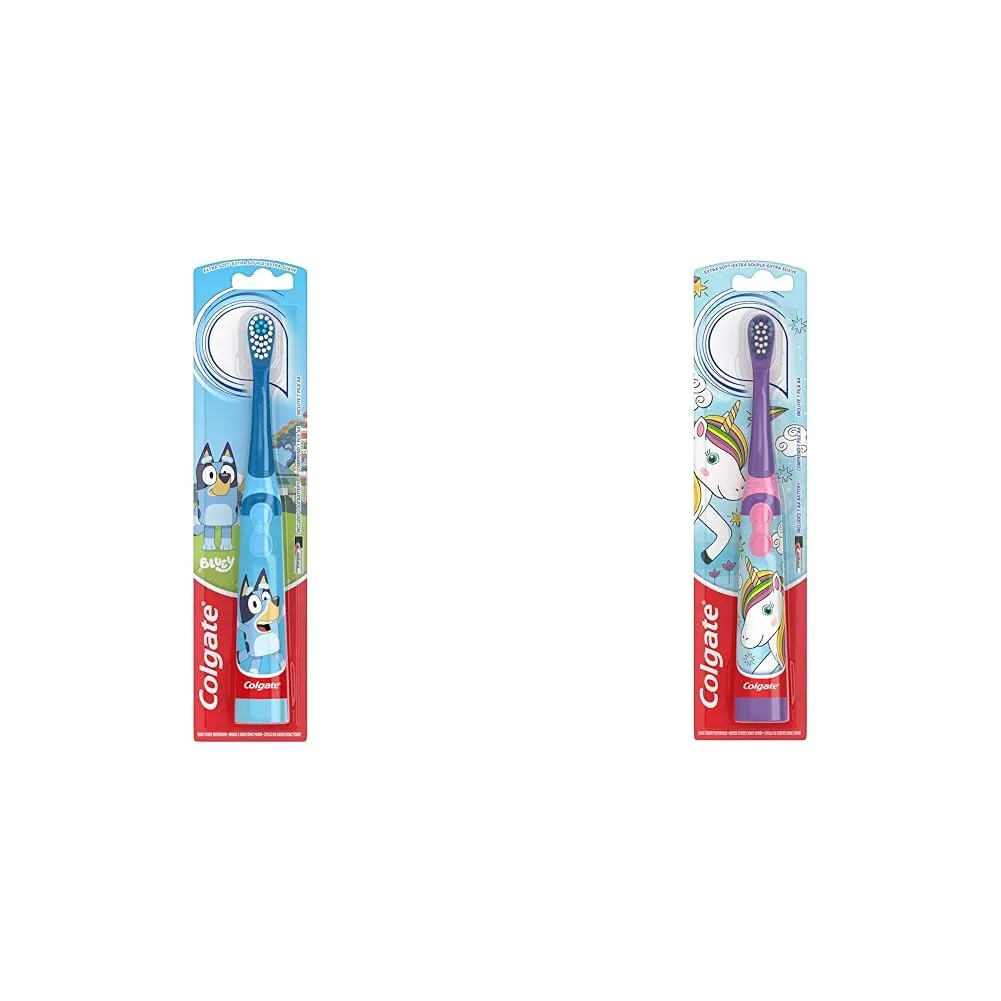 Colgate Kids Battery Powered Toothbrush, Kids Battery Toothbrush with Included AA Battery & Kids Battery Powered Toothbrush, Unicorn, Extra Soft Toothbrush, Ages 3 and Up, 1 Pack