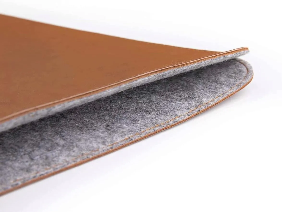 Comfyable Laptop Sleeve 13 Inch Precisely Compatible with MacBook Air M4 2025-2018 & MacBook Pro M2 2022 M1 2020-2016, Faux Leather Cover Case, Brown