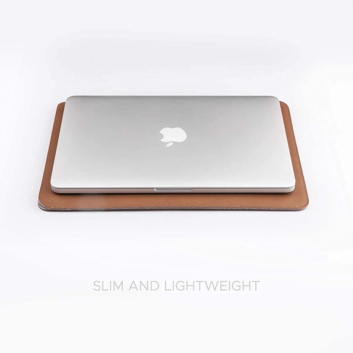 Comfyable Laptop Sleeve 13 Inch Precisely Compatible with MacBook Air M4 2025-2018 & MacBook Pro M2 2022 M1 2020-2016, Faux Leather Cover Case, Brown