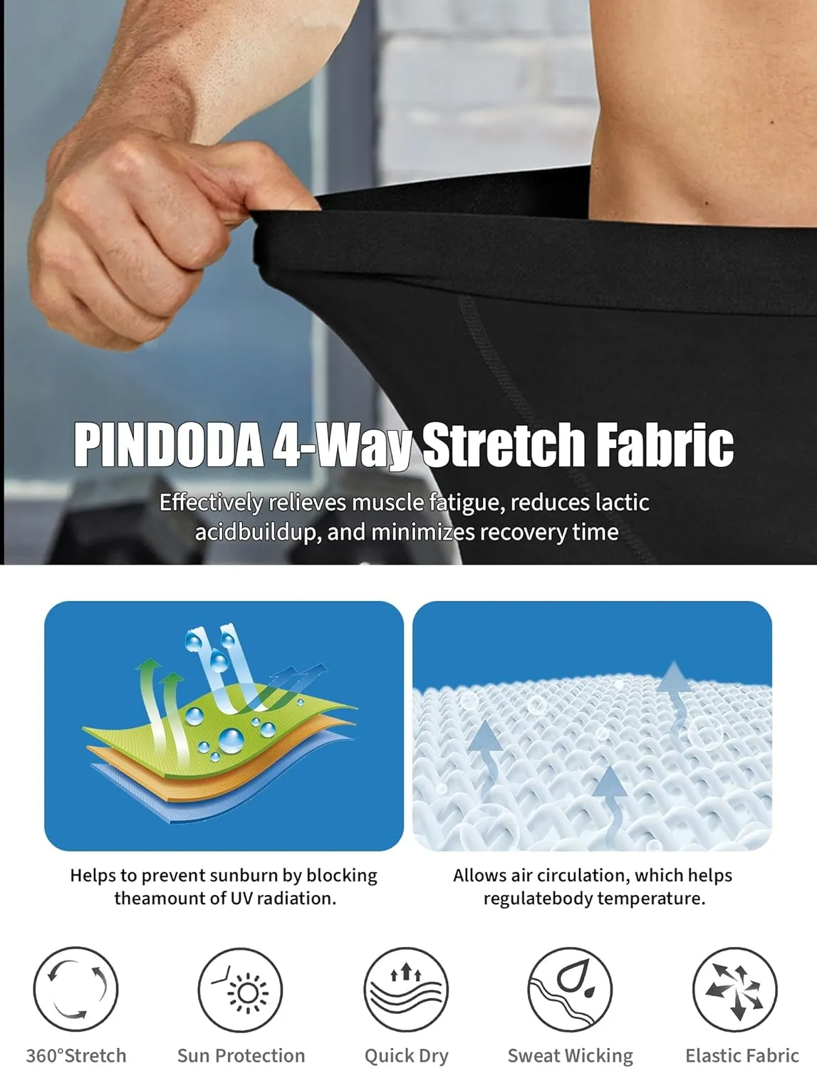 Compression Shorts for Men with Pocket Spandex Running Shorts Sport Athletic Workout Performance Underwear