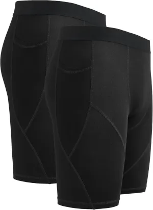 Compression Shorts for Men with Pocket Spandex Running Shorts Sport Athletic Workout Performance Underwear