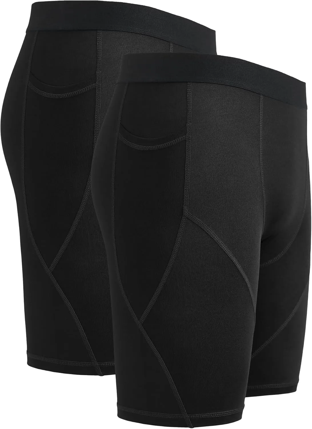 Compression Shorts for Men with Pocket Spandex Running Shorts Sport Athletic Workout Performance Underwear