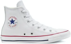 Converse Men's CTAS Leather Hi Top, White, Size 8
