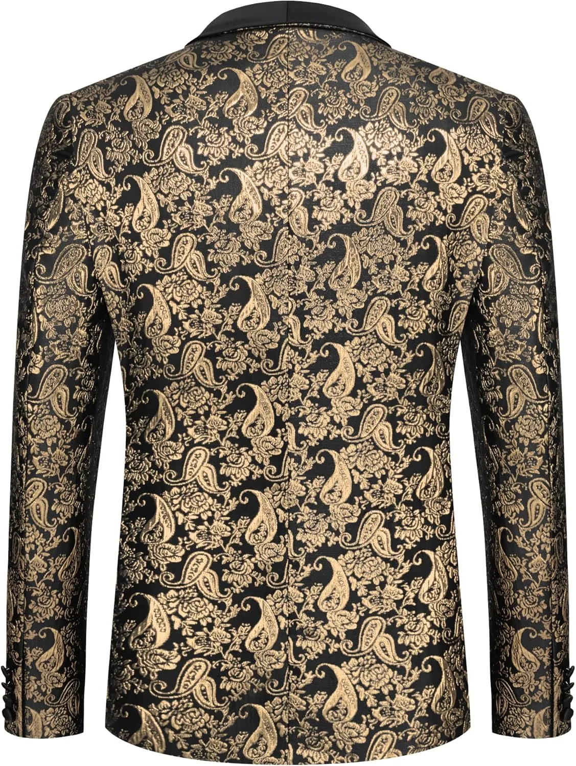 COOFANDY Men's Floral Tuxedo Jacket Jacquard Suit Jacket Slim Fit Blazer for Wedding, Prom, Dinner