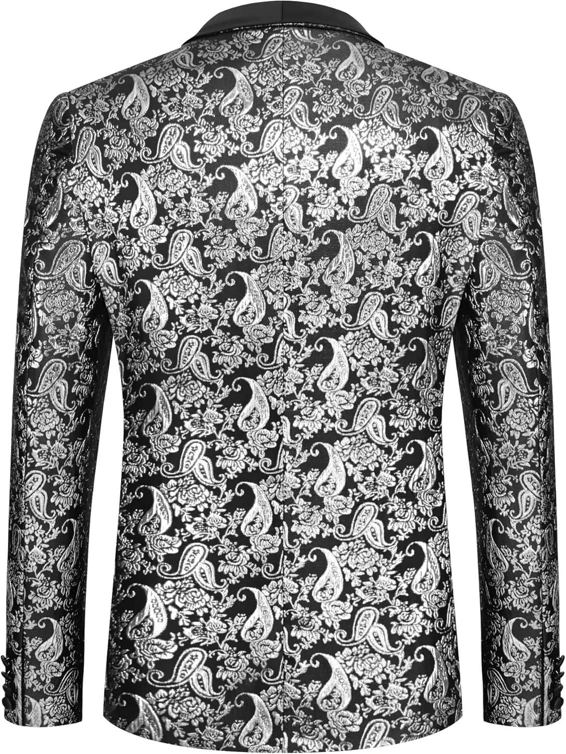 COOFANDY Men's Floral Tuxedo Jacket Jacquard Suit Jacket Slim Fit Blazer for Wedding, Prom, Dinner