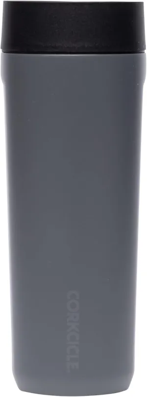 Corkcicle Commuter Cup Travel Mug with 360° Sip Lid, Flint, 17 oz – Insulated Coffee Mug with Lid Keeps Beverages Cold 18 Hours, Hot 5 Hours – Cupholder Friendly & Spill-Proof Slim Tumbler