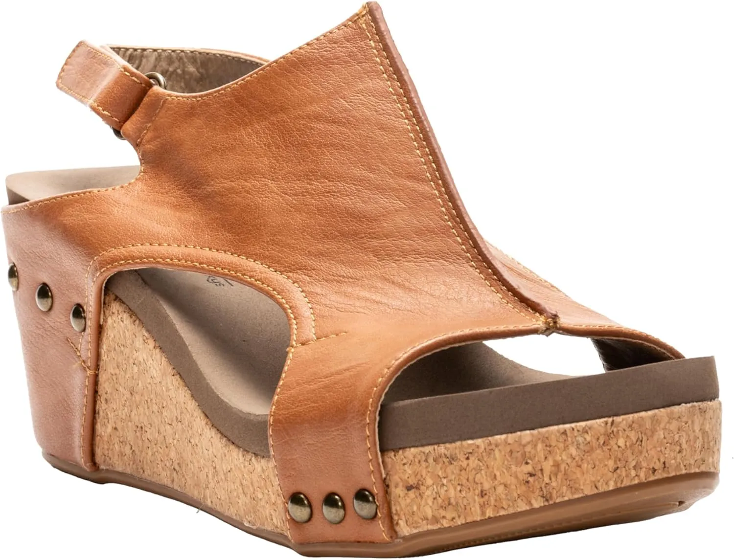 Corkys Footwear Womens Carley Wedges, Featuring Corkys EVA Foam Cushioned Insoles, A 2.5 Inch Heel, Lightweight For All Day Wear, And Hook And Loop Closure