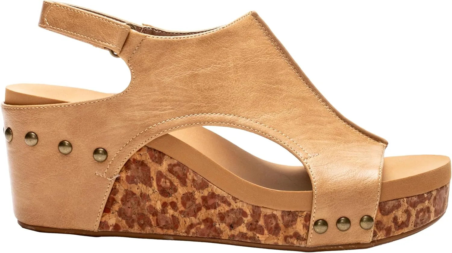 Corkys Footwear Womens Carley Wedges, Featuring Corkys EVA Foam Cushioned Insoles, A 2.5 Inch Heel, Lightweight For All Day Wear, And Hook And Loop Closure