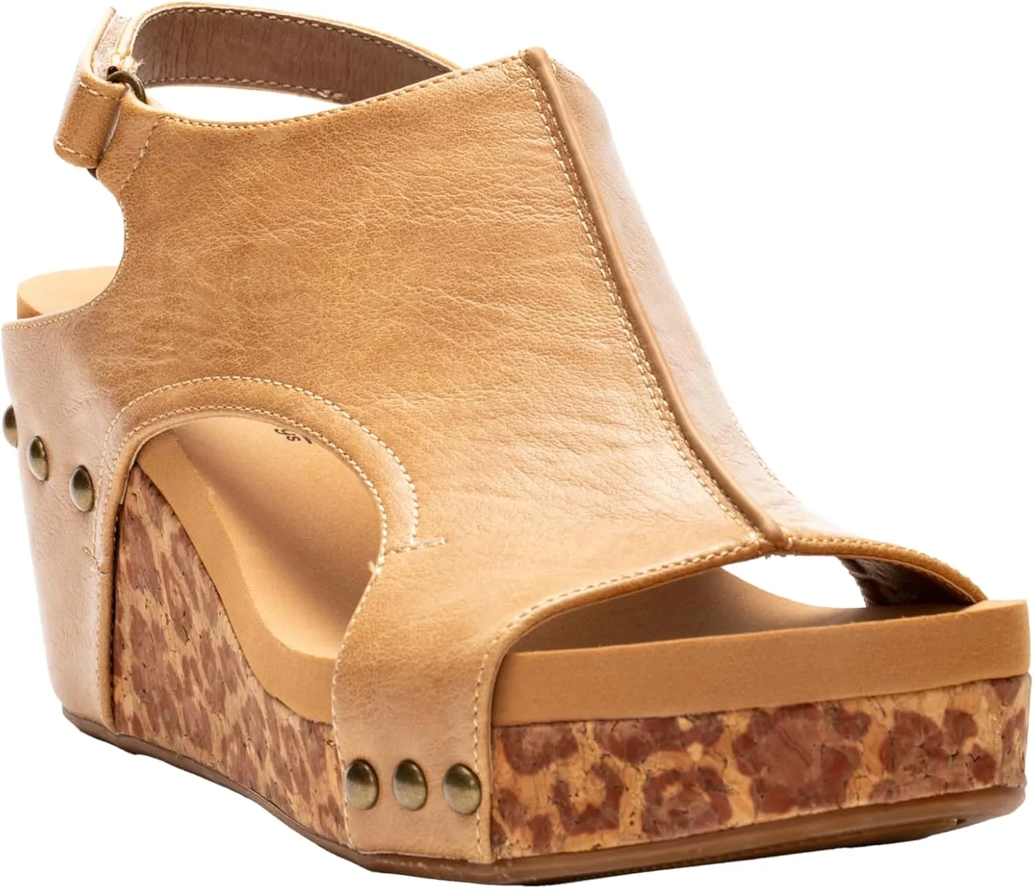 Corkys Footwear Womens Carley Wedges, Featuring Corkys EVA Foam Cushioned Insoles, A 2.5 Inch Heel, Lightweight For All Day Wear, And Hook And Loop Closure