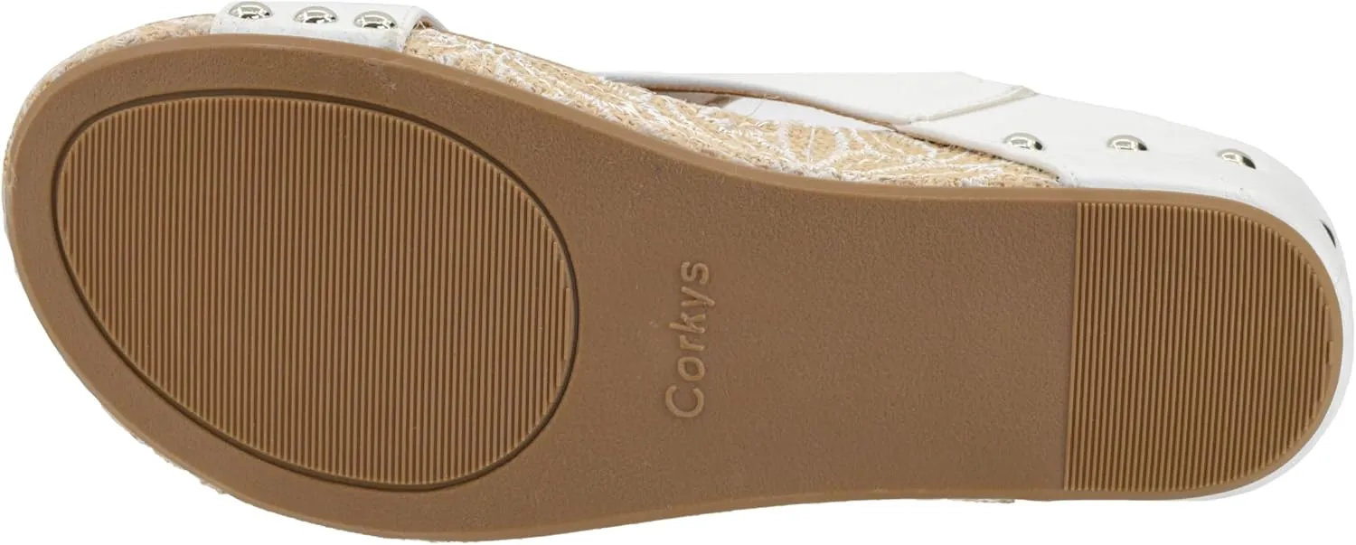 Corkys Footwear Women's Volta II Wedge Sandal - 2 Inch Cushioned Wedge, Hook & Loop Closure for Comfort & Style, Perfect for Casual & Dressy Outfits, All Day Wear