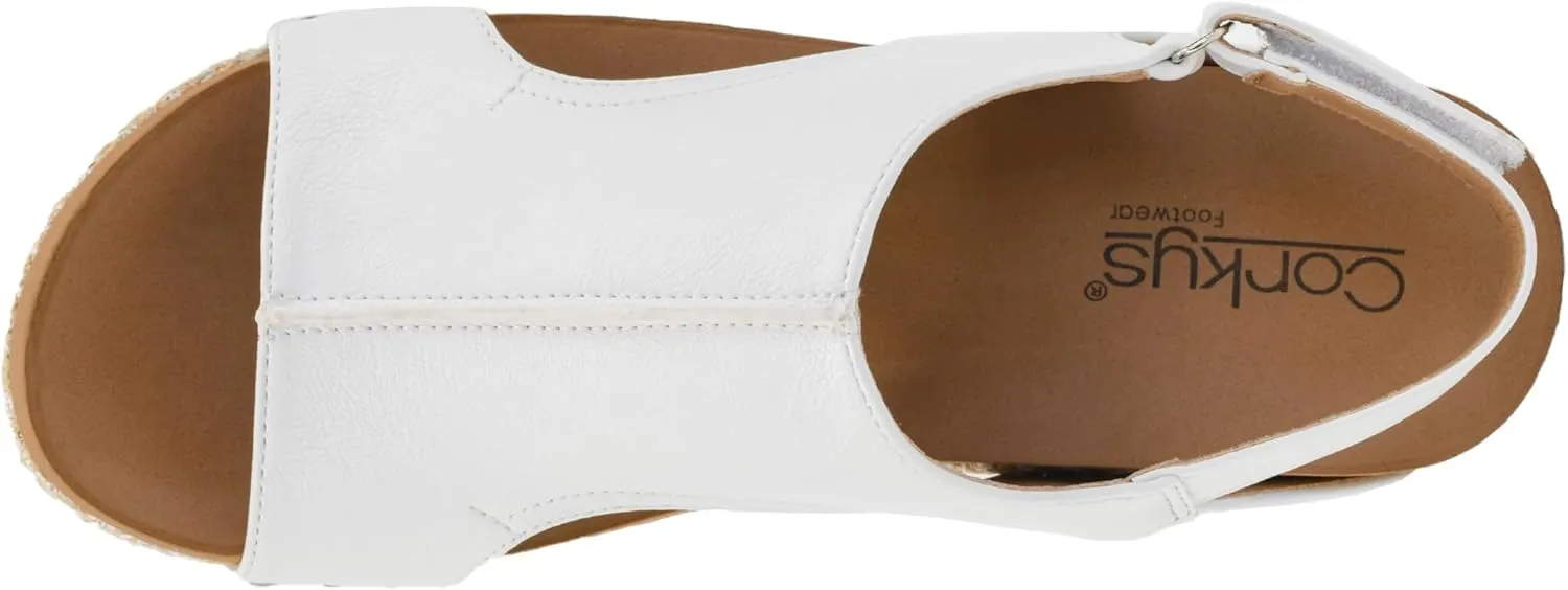 Corkys Footwear Women's Volta II Wedge Sandal - 2 Inch Cushioned Wedge, Hook & Loop Closure for Comfort & Style, Perfect for Casual & Dressy Outfits, All Day Wear