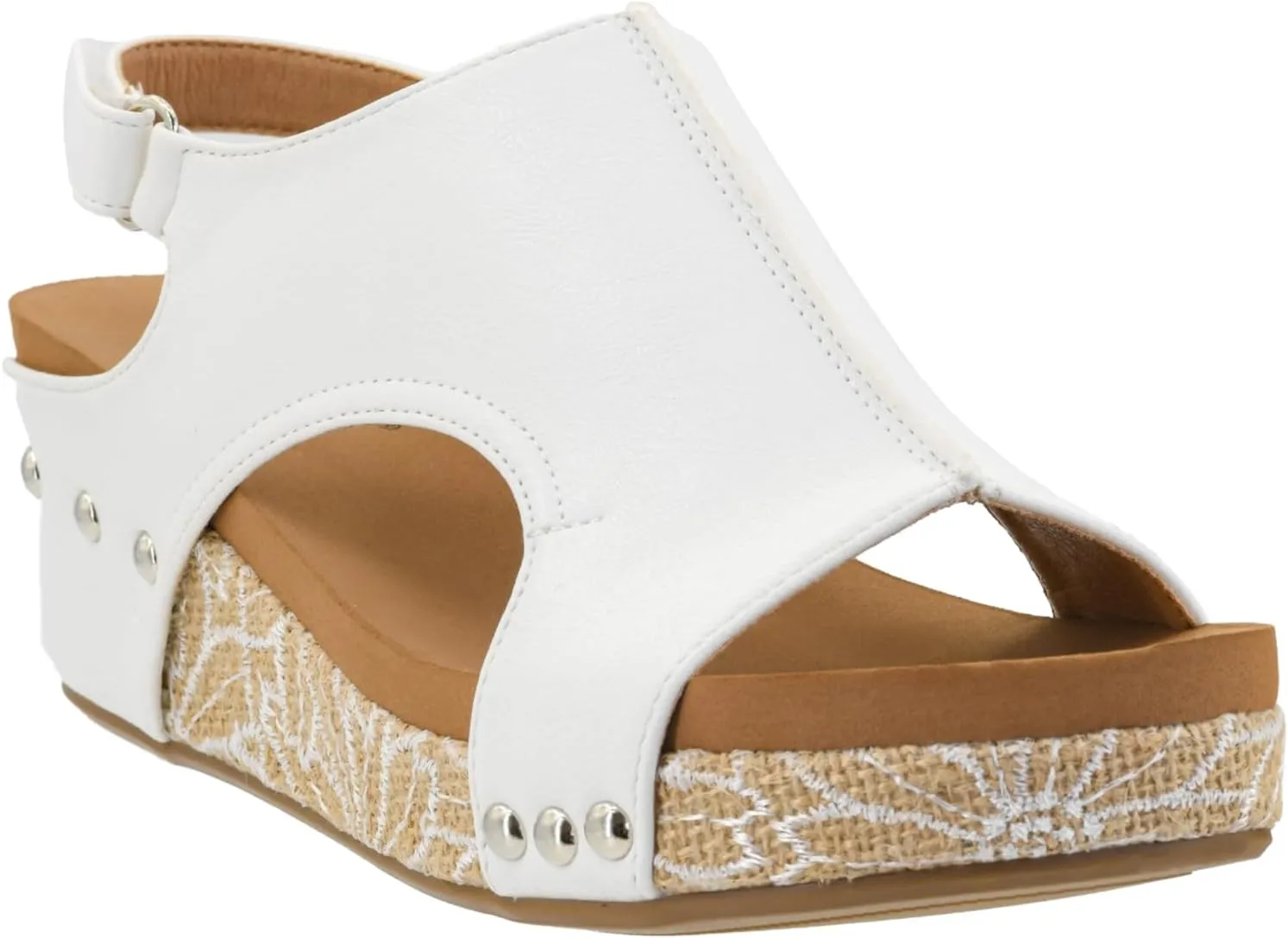 Corkys Footwear Women's Volta II Wedge Sandal - 2 Inch Cushioned Wedge, Hook & Loop Closure for Comfort & Style, Perfect for Casual & Dressy Outfits, All Day Wear