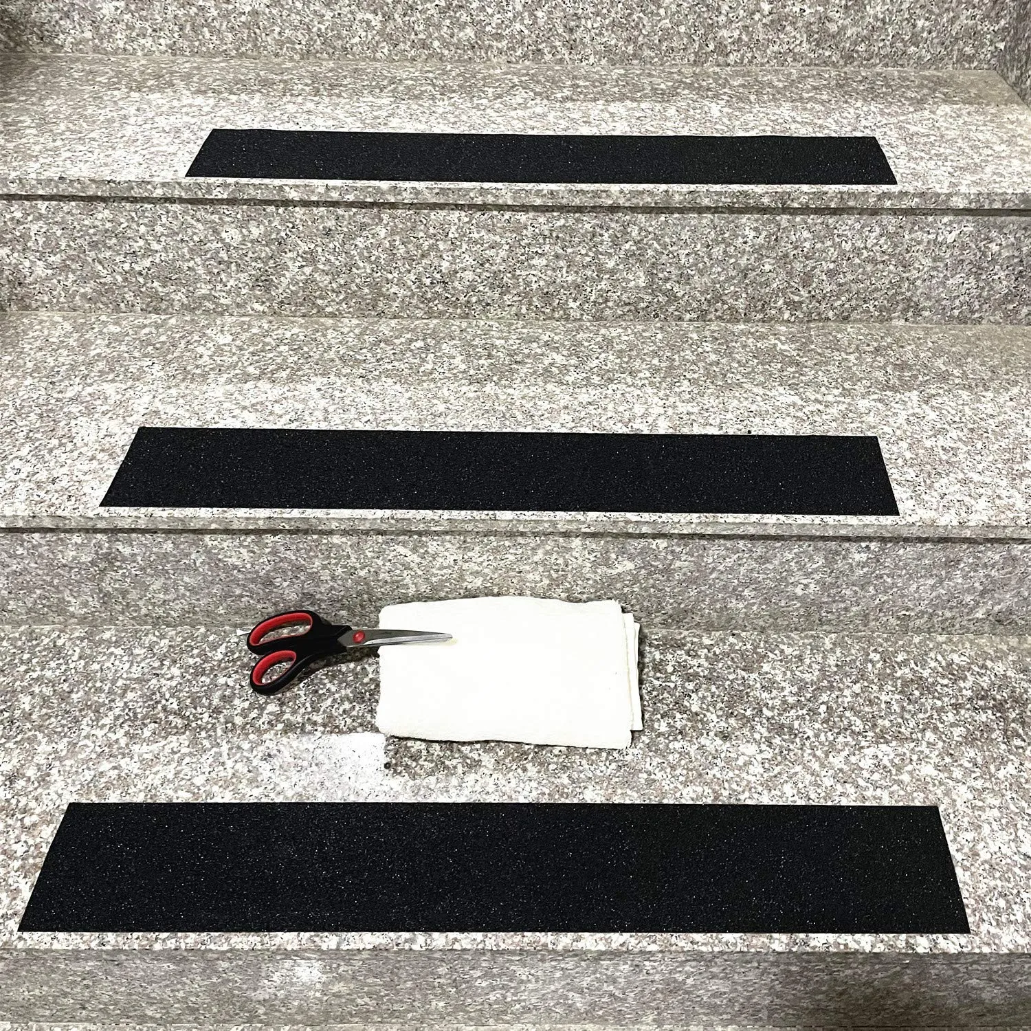 COSIMIXO 8" x 35Ft Heavy Duty Anti Slip Tape,Best 80grit Friction,Grip,Abrasive for Stairs Outdoor/Indoor,Skateboard Grip Tape Safety Non Skid Tread Staircases Anti-Slip Traction Tape Black