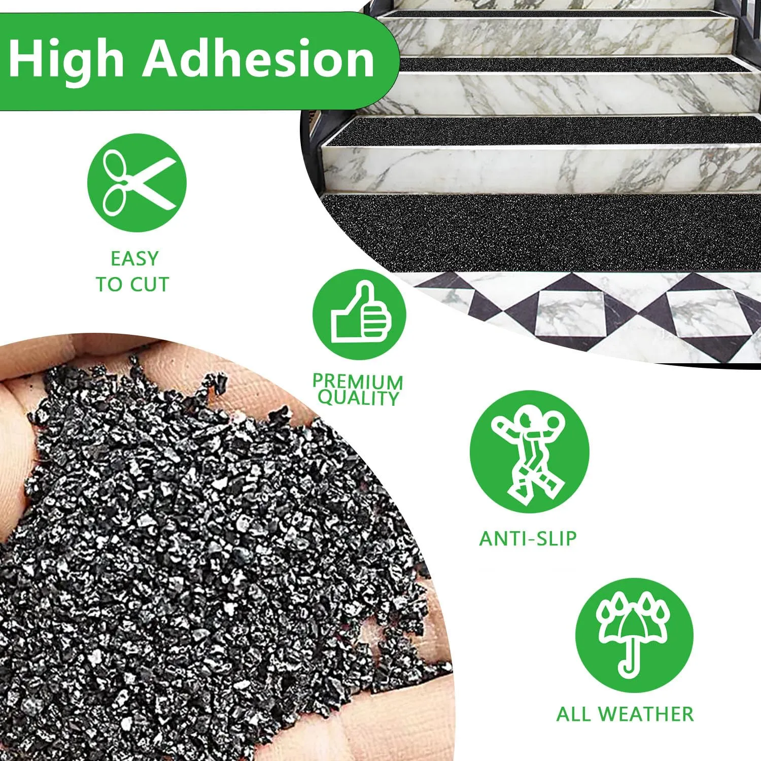 COSIMIXO 8" x 35Ft Heavy Duty Anti Slip Tape,Best 80grit Friction,Grip,Abrasive for Stairs Outdoor/Indoor,Skateboard Grip Tape Safety Non Skid Tread Staircases Anti-Slip Traction Tape Black