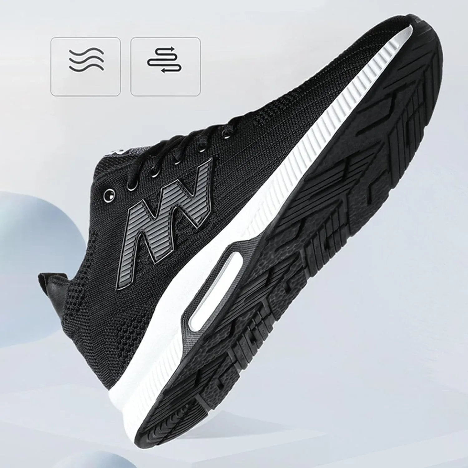 Couple Men's Elevator Shoes Men's Casual Mesh Trainers Lightweight Breathable Lace Up Sports Mens Fashion Sneaker Boots