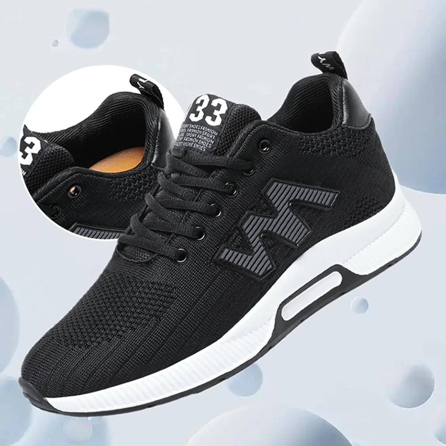 Couple Men's Elevator Shoes Men's Casual Mesh Trainers Lightweight Breathable Lace Up Sports Mens Fashion Sneaker Boots