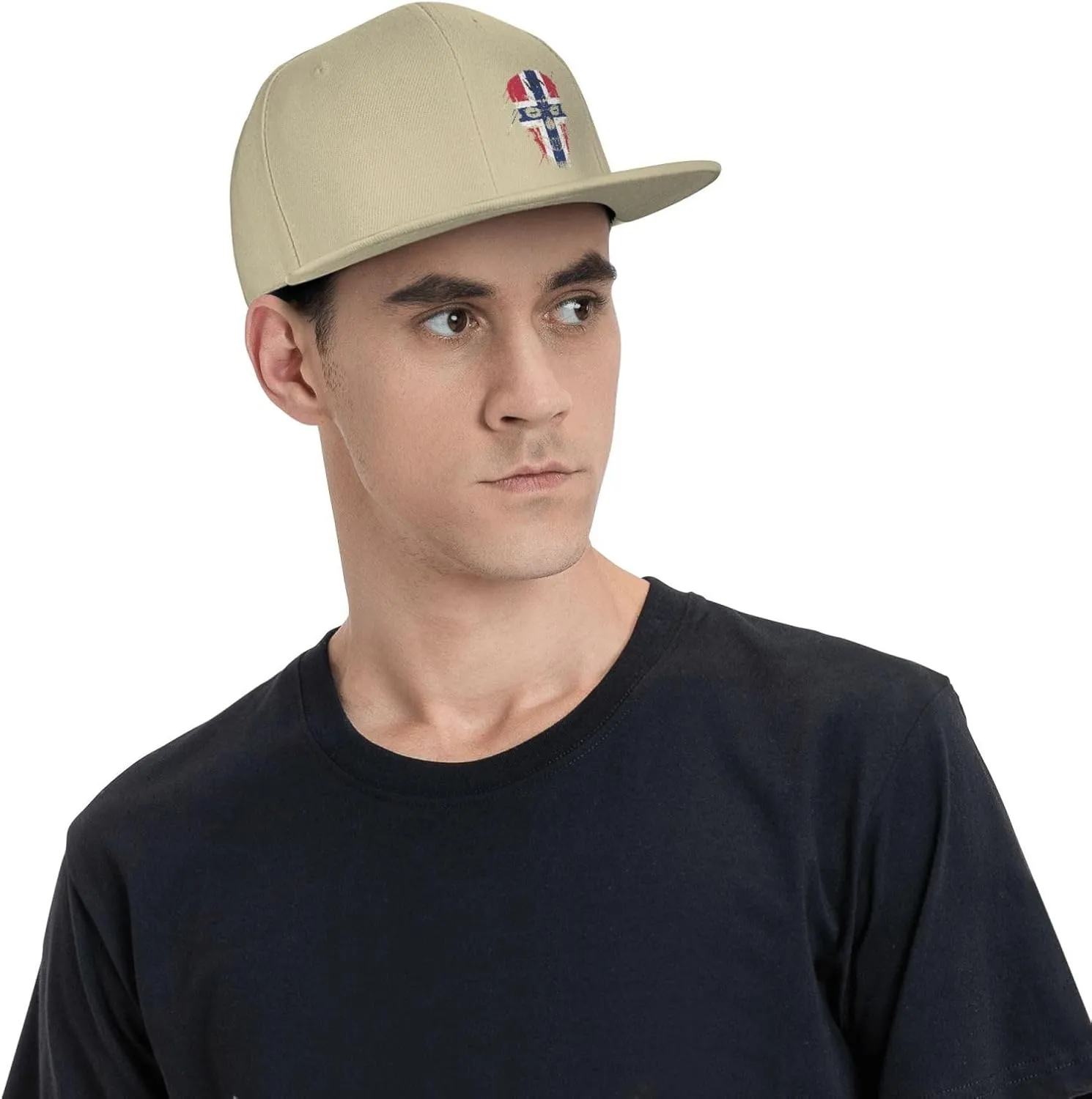 Creative Norway Patriot Skull National Flag Snapback Hats for Men Women Baseball Cap Flat Bill Brim Hat